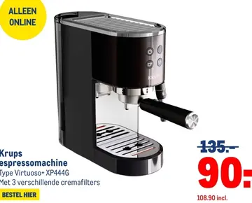 Aanbieding: Krups espressomachine