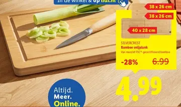 Aanbieding: bamboe snijplank