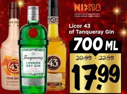 Aanbieding: Licor 43 or Tanqueray Gin