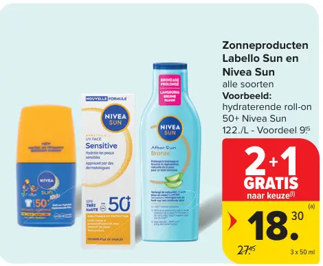 Promotie: Zonneproducten Labello Sun en Nivea Sun