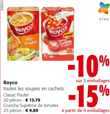Offre: toutes les soupes en sachets
