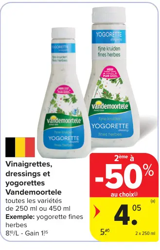Offre: Vinaigrettes, dressings et yogorettes