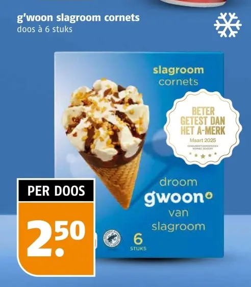 Aanbieding: Slagroom cornets