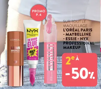 Offre: Maquillage L'Oréal Paris, Maybelline, Essie, NYX Professional makeup