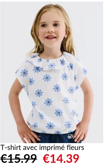 Offre: T-shirt avec imprimé fleurs