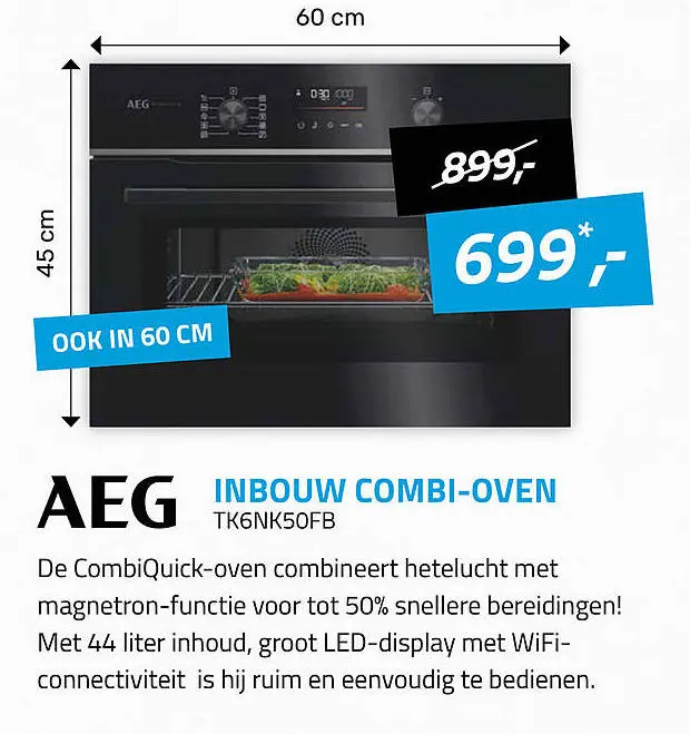 Aanbieding: Inbouw combi-oven tk6nk50fb