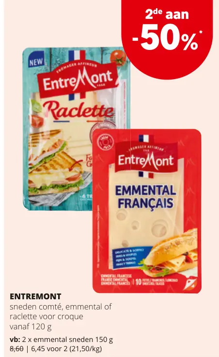 Promotie: Sneden comté, emmental of raclette voor croque