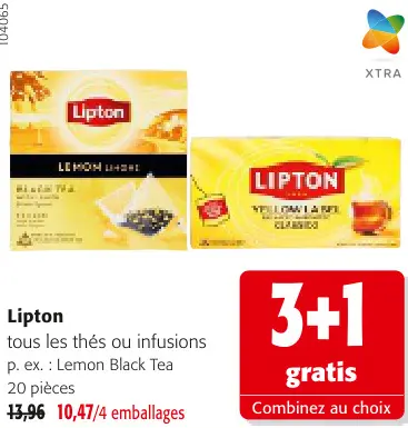 Offre: tous les thés ou infusions