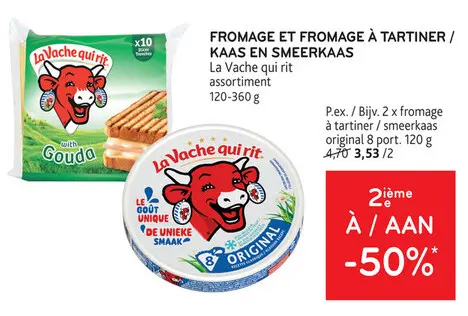 Offre: Fromage et fromage à tartiner / kaas en smeerkaas