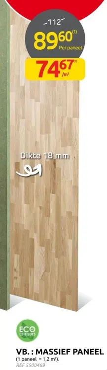 Promotie: Massief paneel