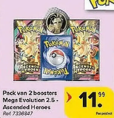 Promotie: Pack van 2 boosters Mega Evolution 2.5 - Ascended Heroes