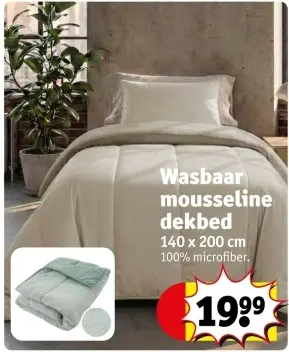 Promotie: Wasbaar mousseline dekbed