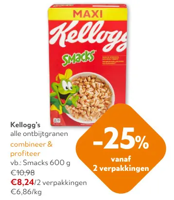Promotie: Kellog's alle ontbijtgranen