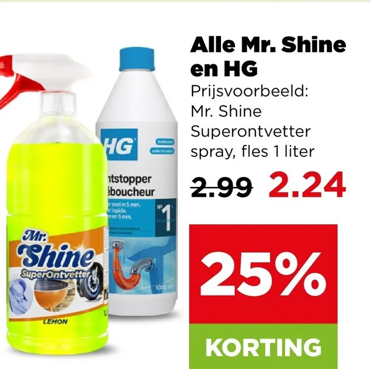 Aanbieding: Alle Mr. Shine en HG