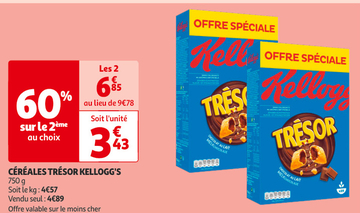 Aanbieding: CÉRÉALES TRÉSOR KELLOGG'S