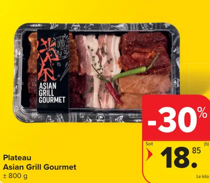 Offre: Plateau Asian Grill Gourmet