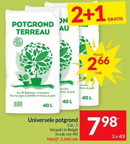 Promotie: Universele potgrond