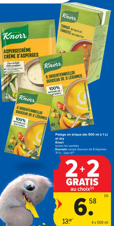 Offre: Potage en brique (de 500 ml à 1 L)