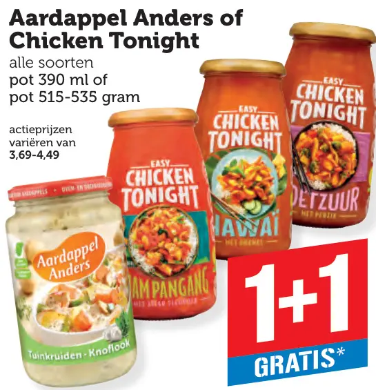 Aanbieding: Aardappel Anders of Chicken Tonight