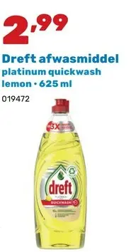 Promotie: Afwasmiddel platinum quickwash