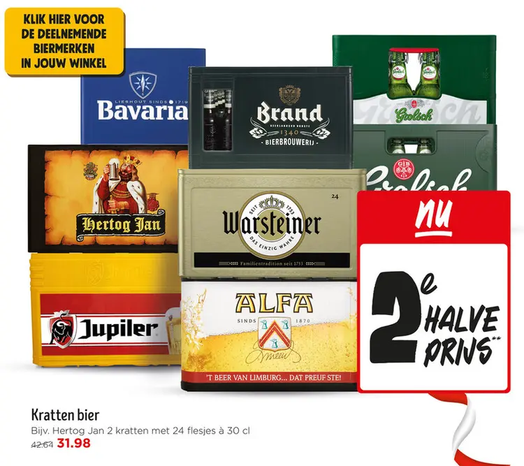Aanbieding: Kratten bier