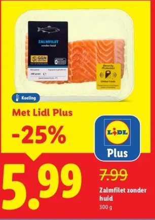 Aanbieding: Zalmfilet zonder huid