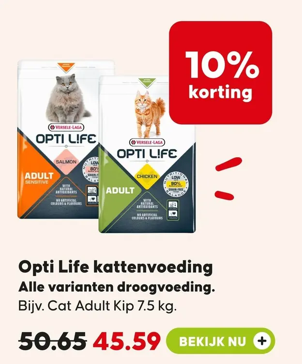 Aanbieding: Opti Life kattenvoeding