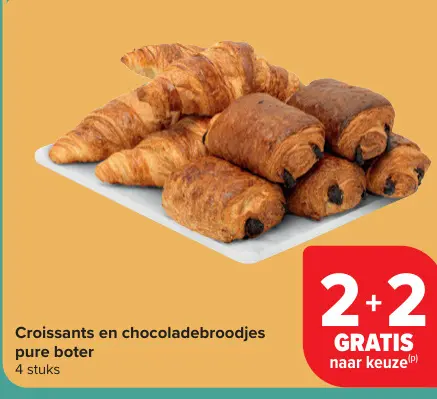 Promotie: Croissants en chocoladebroodjes