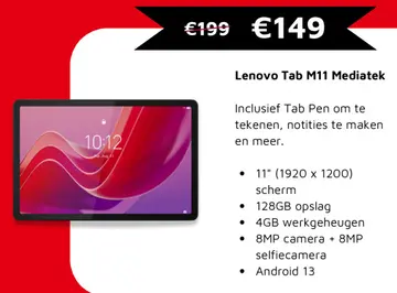 Aanbieding: Lenovo Tab M11 Mediatek