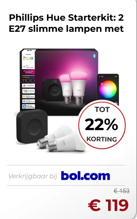 Aanbieding: Phillips Hue Starterkit