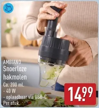 Aanbieding: Snoerloze hakmolen