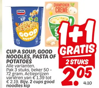 Aanbieding: Cup a Soup, Good Noodles, Pasta of Potatoes