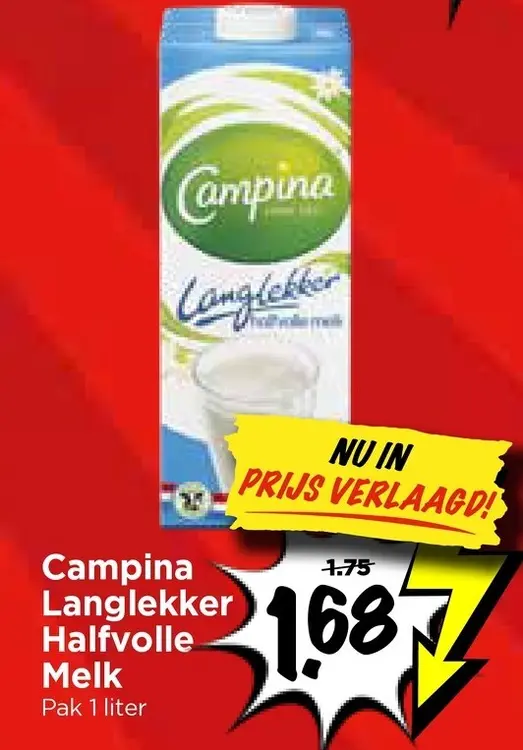 Aanbieding: Langlekker Halfvolle Melk
