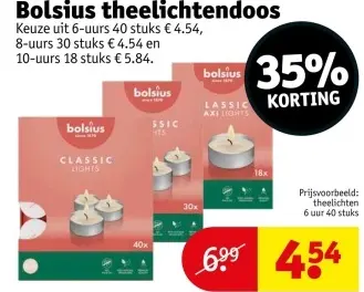 Aanbieding: Bolsius theelichtendoos