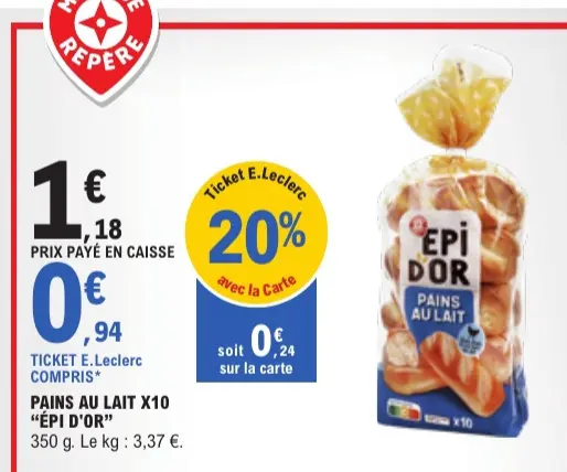 Promotie: Pains au lait