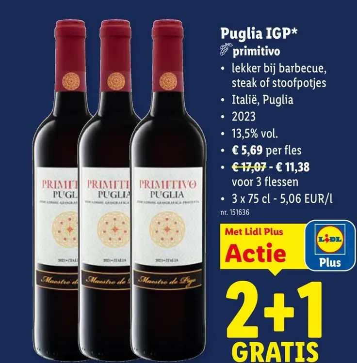Promotie: Puglia Puglia IGP Primitivo
