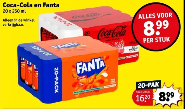 Aanbieding: Coca-Cola en Fanta