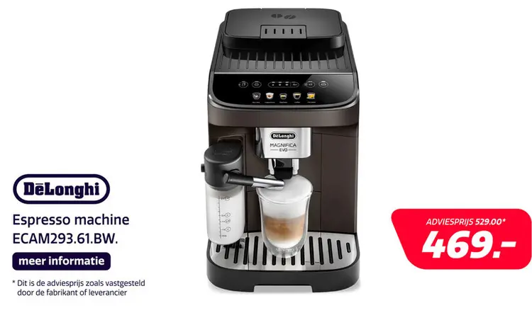 Aanbieding: De'Longhi ECAM293.61.BW Magnifica Evo
