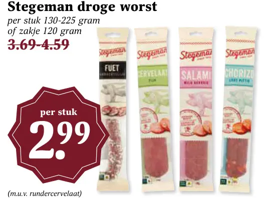 Aanbieding: Droge worst