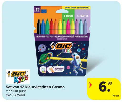 Promotie: Set van 12 kleurviltstiften Cosmo