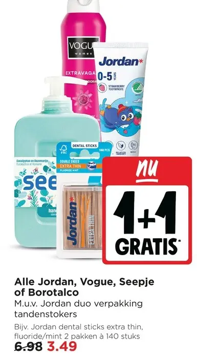 Aanbieding: Jordan, Vogue, Seepje of Borotalco