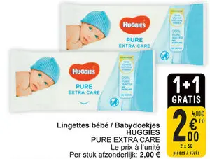 Offre: Lingettes bébé / Babydoekjes
HUGGIES
PURE EXT