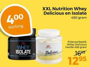 Aanbieding: XXL Nutrition Whey Delicious en Isolate