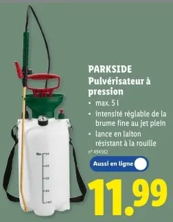 Offre: Pulvérisateur à pression