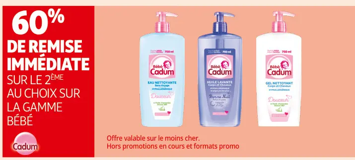 Promotie: Bébé Cadum Baby Range