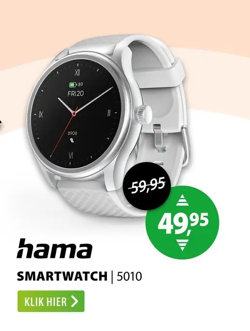 Aanbieding: Hama Smartwatch 5010 Zilver