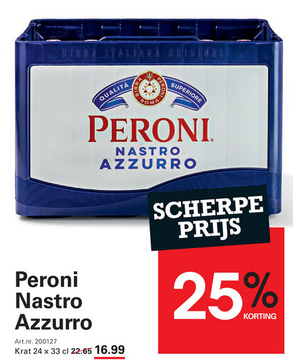 Aanbieding: Peroni Nastro Azzurro