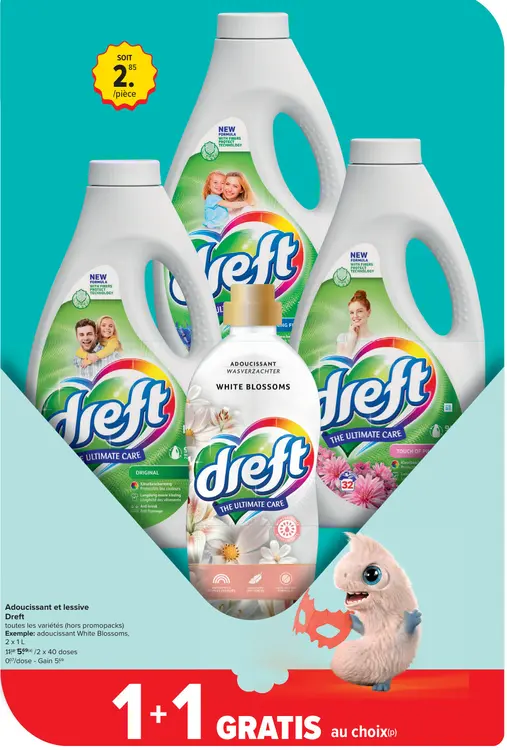 Offre: Adoucissant et lessive Dreft