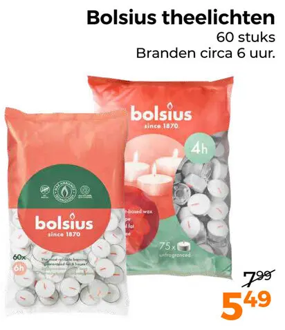 Aanbieding: Bolsius theelichten