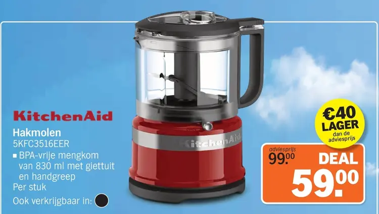 Aanbieding: KitchenAid Hakmolen 5KFC3516EER